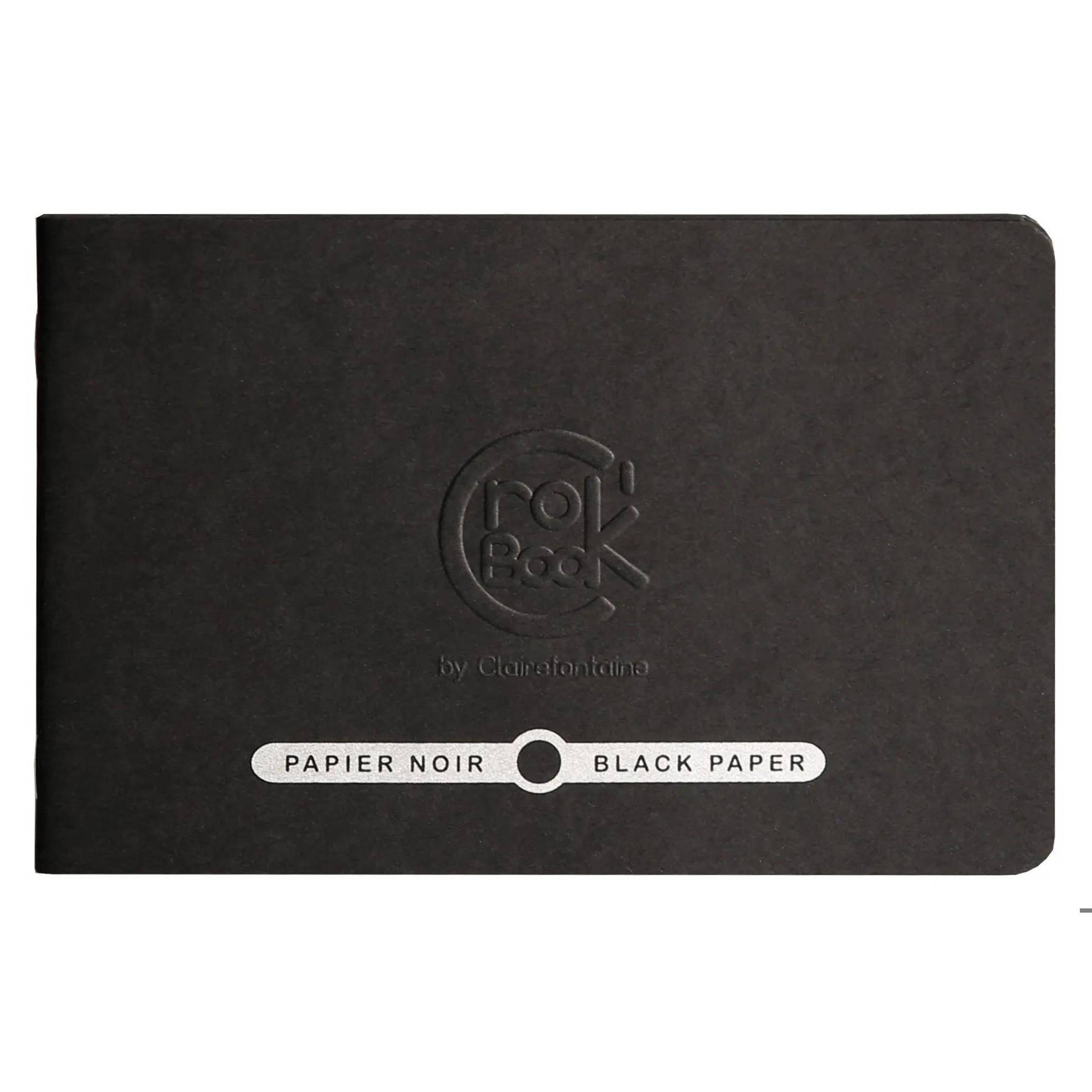 Clairefontaine - 60314C Skizzenheft für Trockene Techniken 17x11cm Querformat 20 Blatt Schwarz 10St.