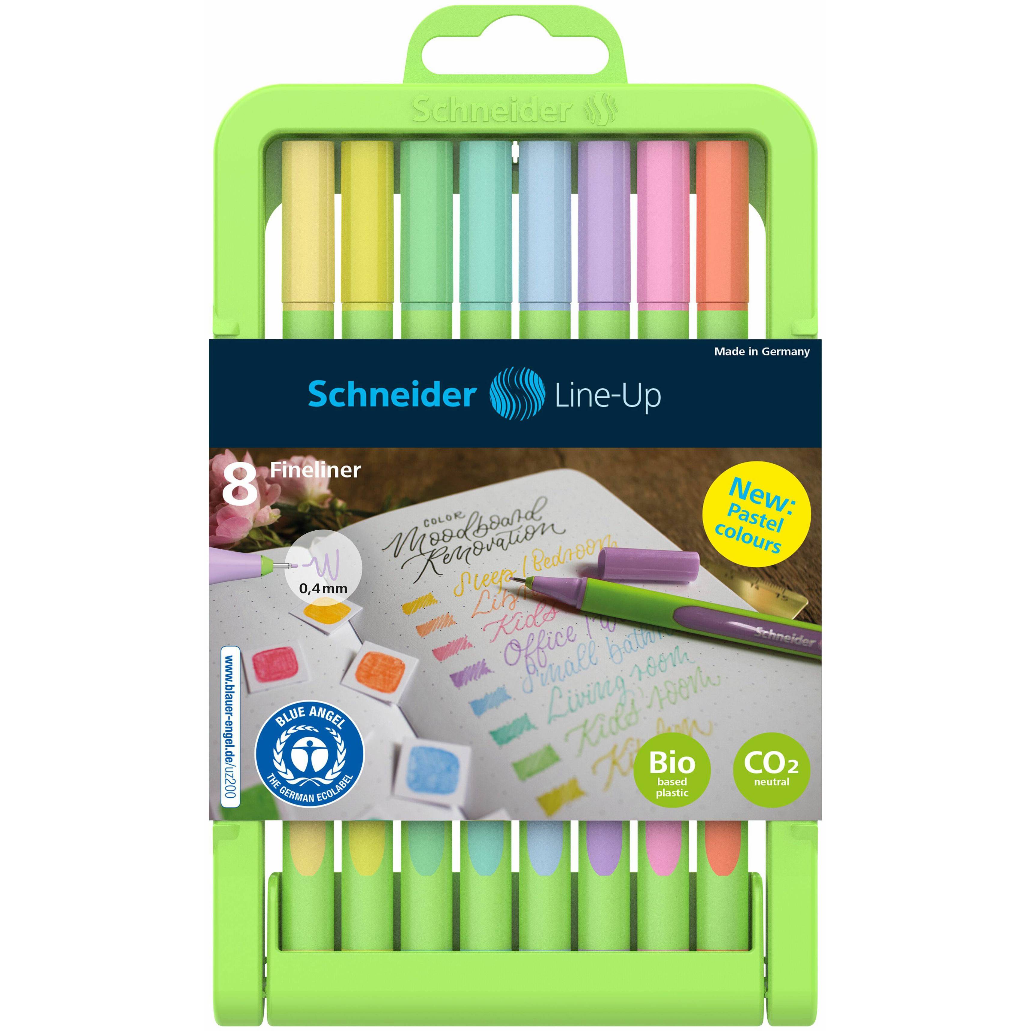 Novus Office - Line up 8er - Fineliner Set im Etui (Blauer Engel DE-UZ 200 zertifiziert)