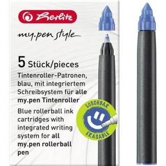 Herlitz - 11379013 (Tintenpatrone my.pen) blau (5St./Pack.)
