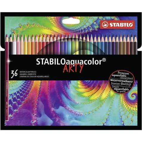 STABILO - 123456 - Aquarell-Buntstifte Arty Kartonetui, 36 Farben