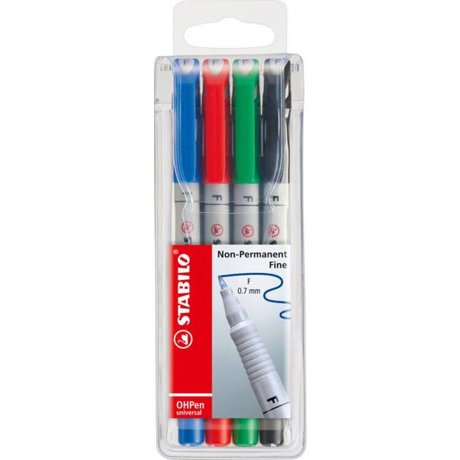 STABILO - Nonpermanent-Marker OHPen universal (Folienstift) | 4er Etui