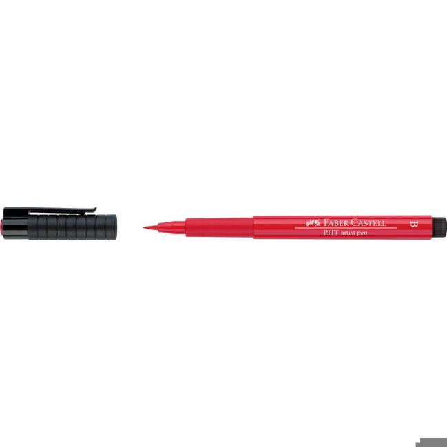Faber-Castell - 1-3 - Pitt Artist Pen B - geraniumrot hell - 1St.