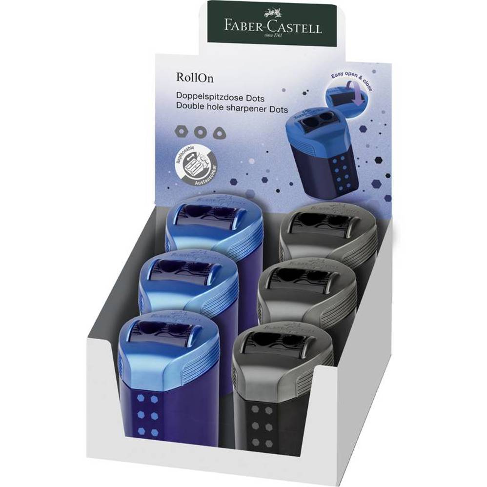 Faber-Castell - 5661765 Doppelspitzdose RollOn DOTS (1St.)