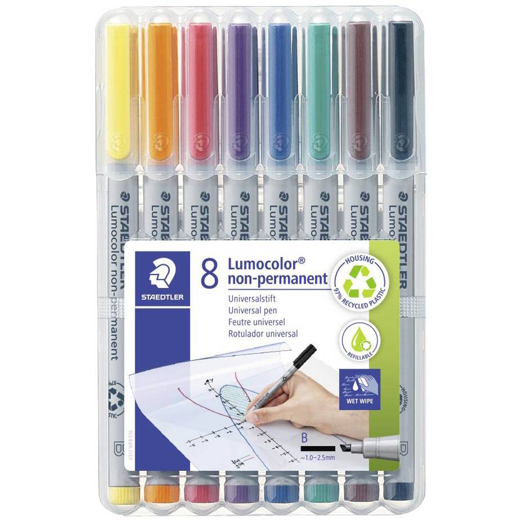 Staedtler - Lumocolor B (Folienstift) - nonpermanent 8St