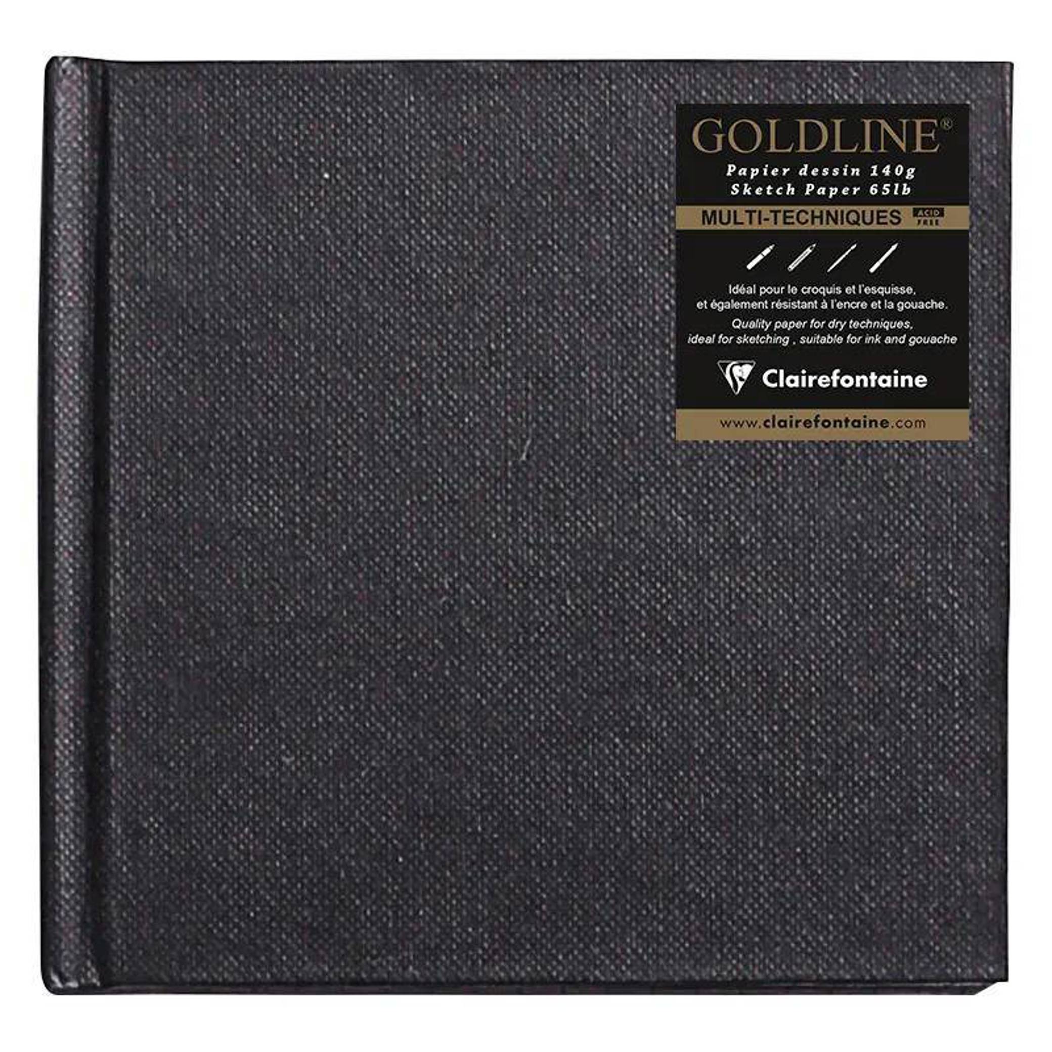 Clairefontaine - 34236C - Skizzenbuch für Trockene Techniken (5 Stk.), 10x10 cm, 64 Blatt Weiß, Fadenbindung