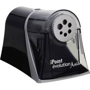 ACME - E-15509 00 - iPoint Evolution Axis Spitzmaschine 11mm in Schwarz-Silber mit Kunststoffbehälter, 1 Stück