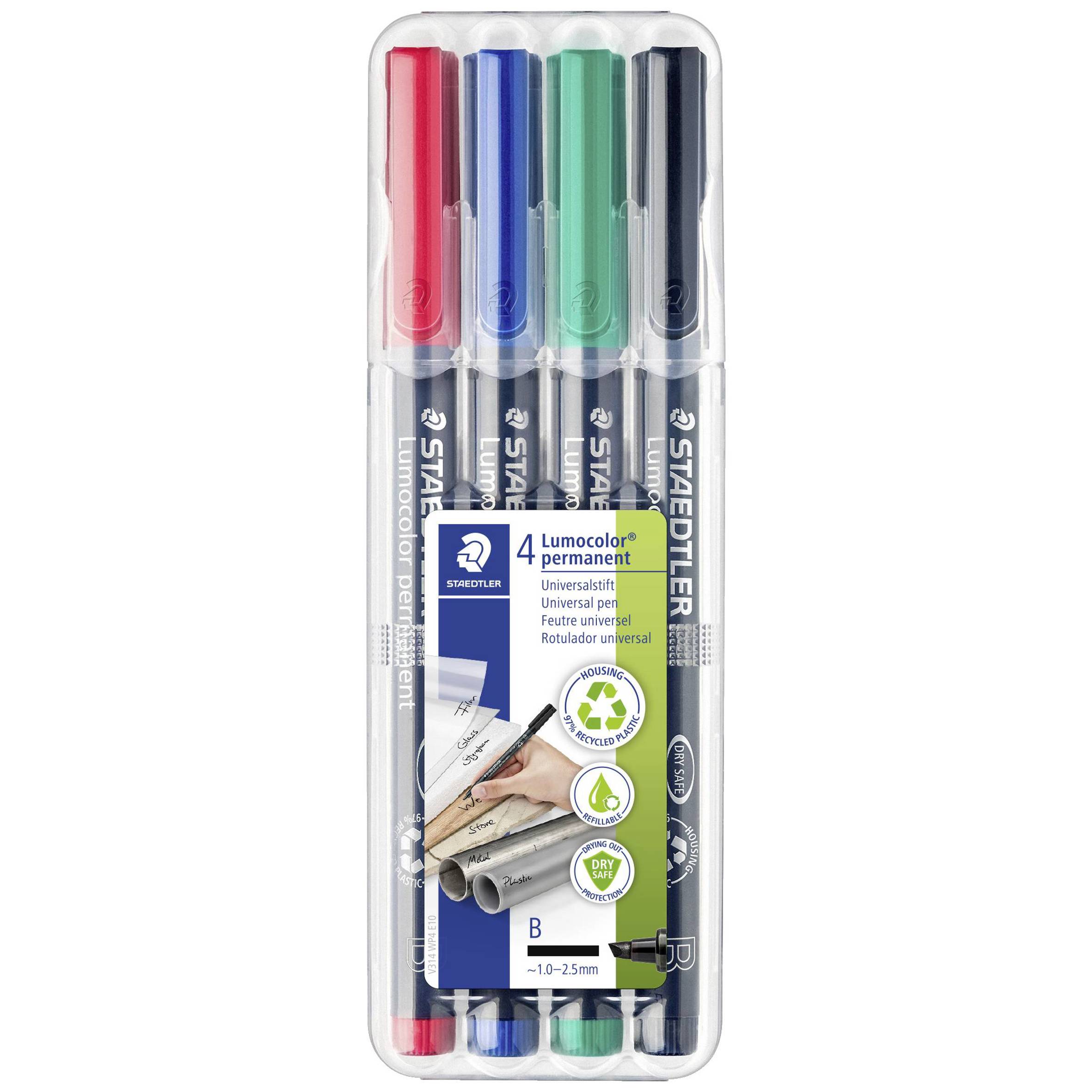 Staedtler - B (Lumocolor) Folienstift Permanent - 4St.