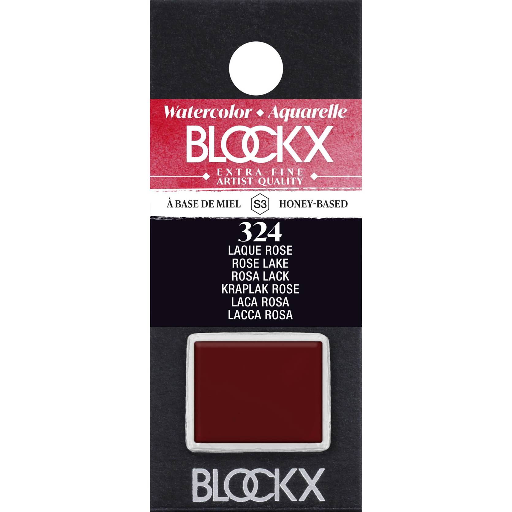 BLOCKX - 41324BXC Künstler Aquarellfarbe Set, Rosalack in 1/2 Näpfchen, 3 Stk.
