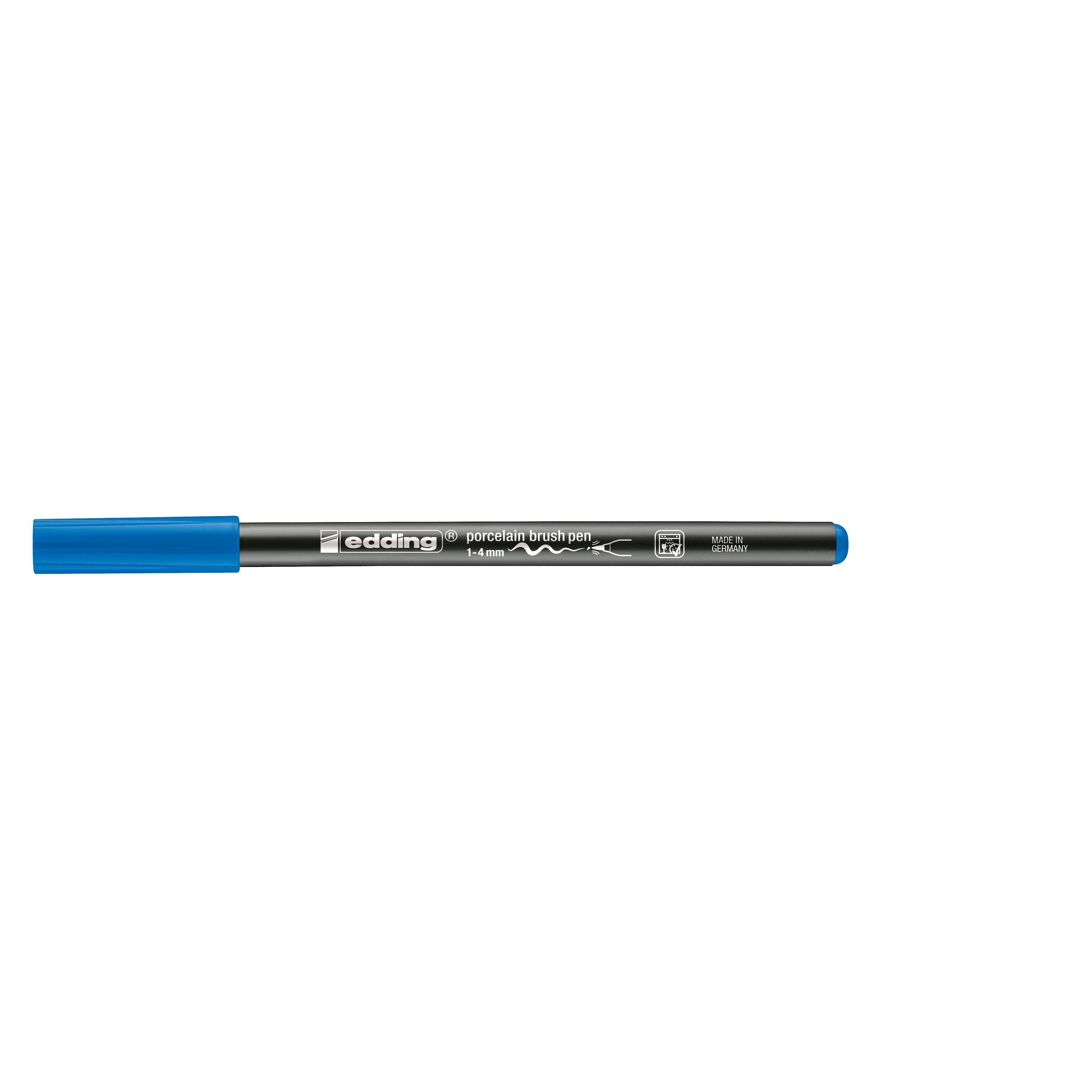 Edding - 4200 (Porzellan-Pinselstift) hellblau 1-4 mm