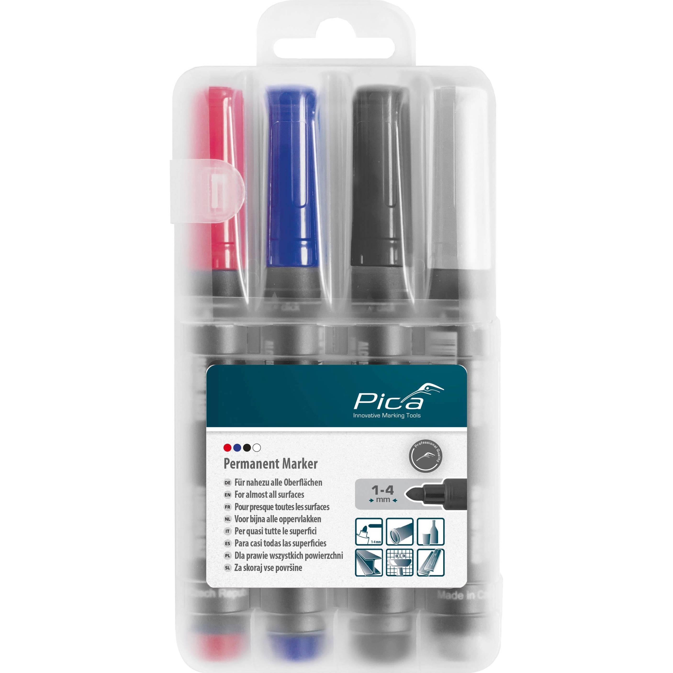 Pica - 1-4mm - Permanent Marker Set mit Instant-White (1St.)