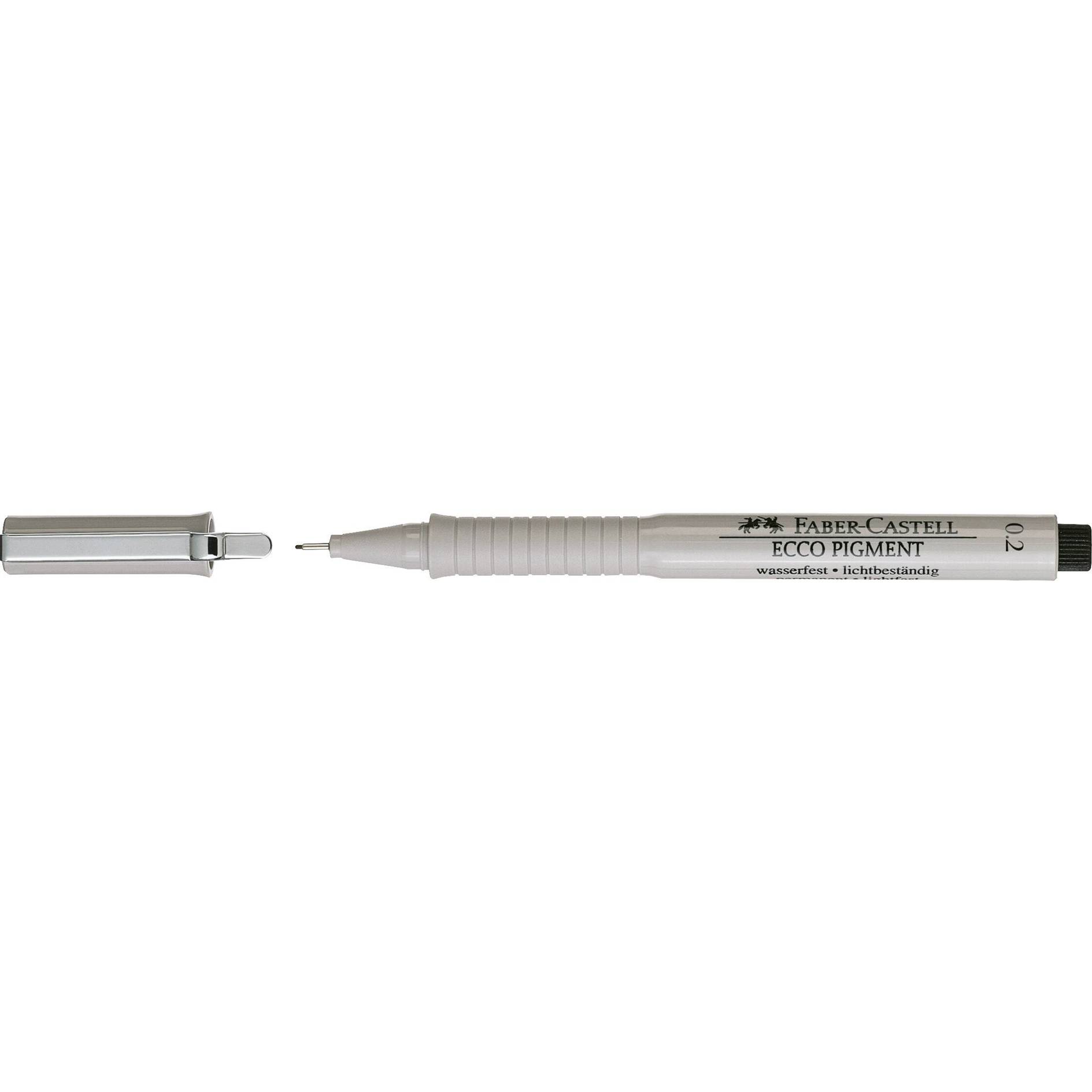 Faber-Castell - ECCO-PIGMENT (Tintenfeinschreiber, Schreibfarbe: schwarz, Linienbreite: 0,20 mm)