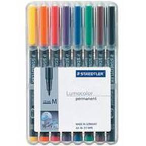 Staedtler - 317 WP8 - Folienstift Lumocolor 1mm sortiert, 8 St./Pack.