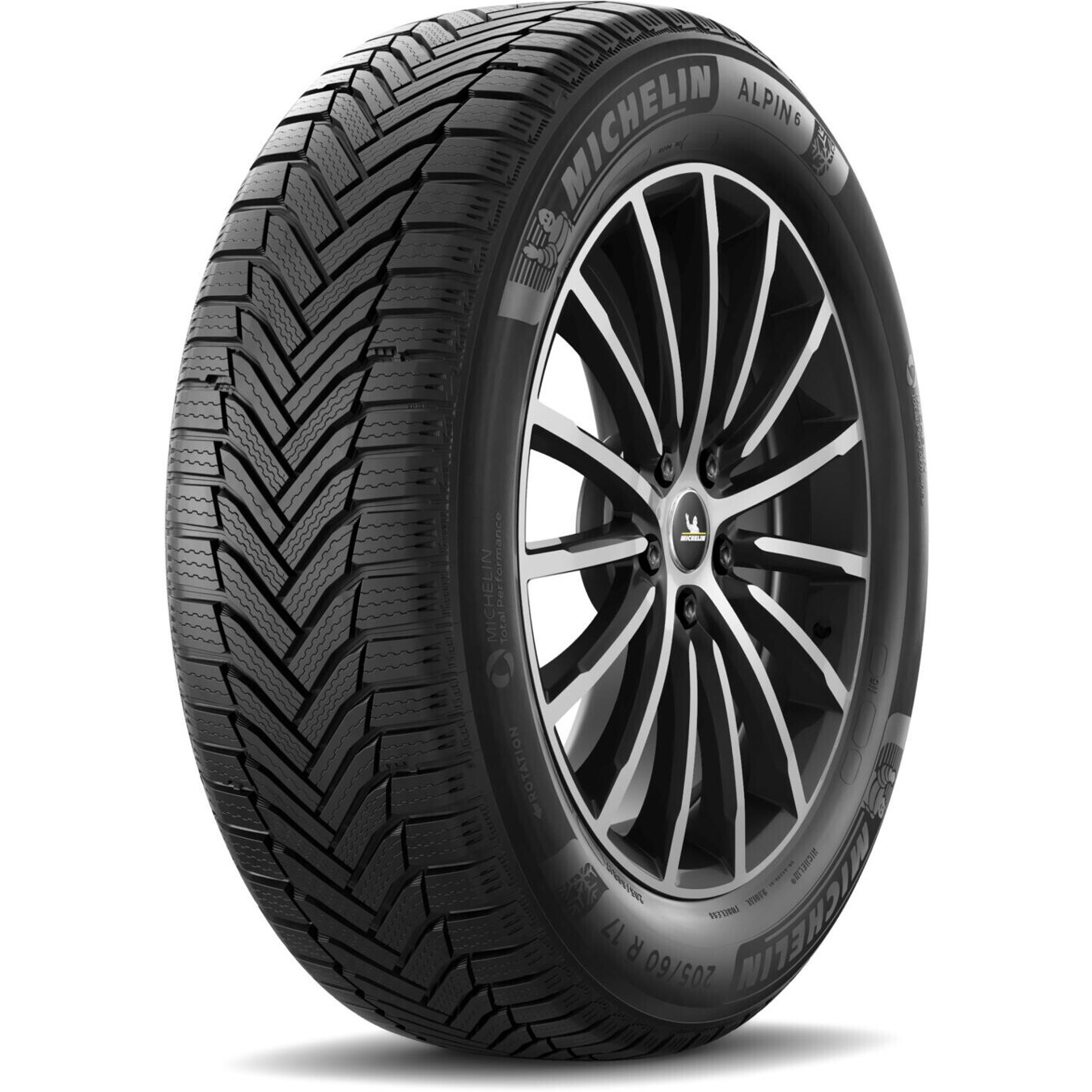 Michelin - Alpin 6 - Winterreifen - 205/60 R17, 93H, Schneegriffigkeit