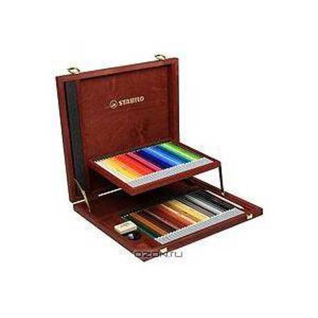 STABILO - CarbOthello - Premium Pastellkreidestift Set (Holzkoffer, 60 Stifte, 1St.)