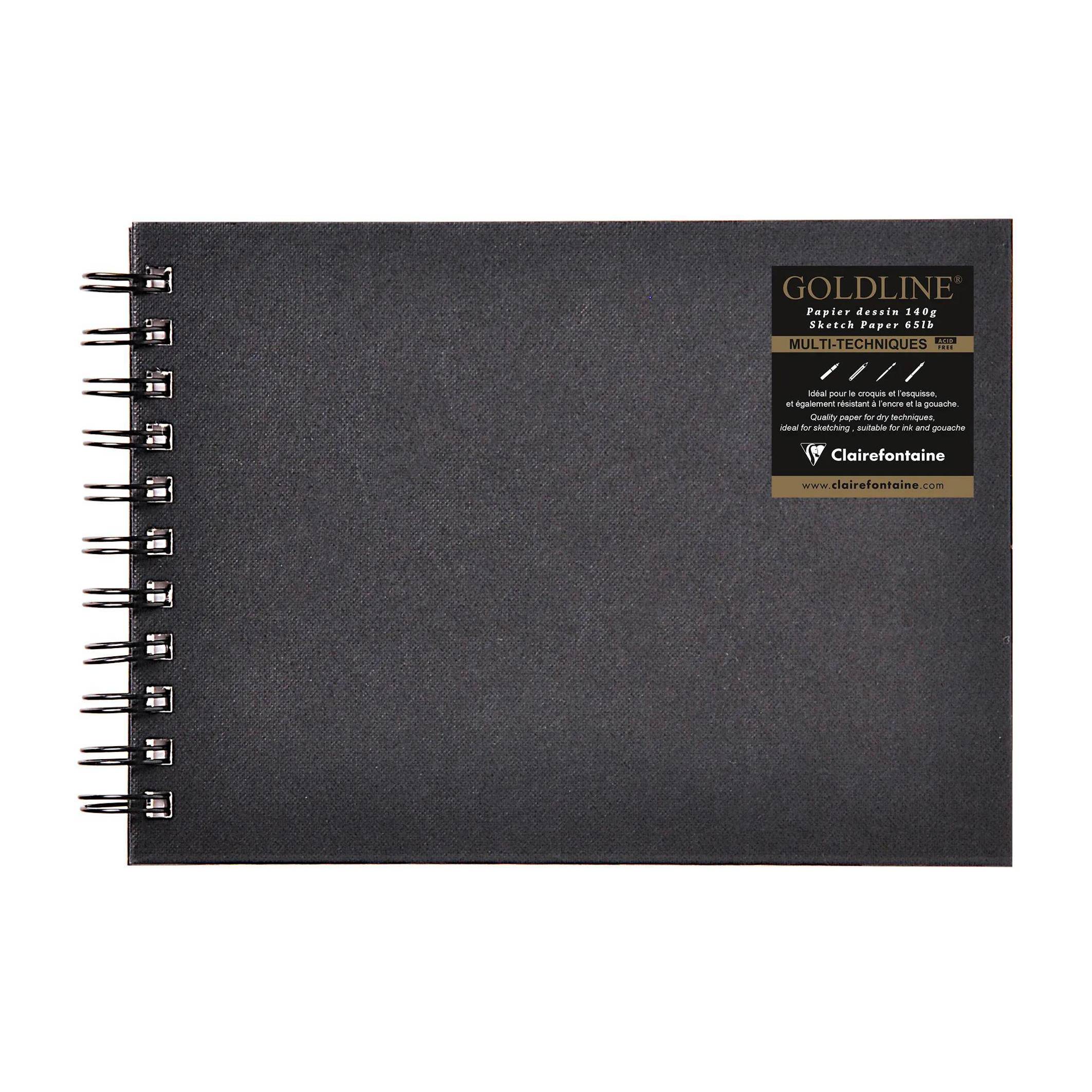 Clairefontaine - 134257C, Skizzenbuch für Trockene Techniken (5 St), A5 Format, 64 Blatt, Spiralbindung, Elfenbein